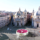 A computer generated image shows a primrose-shaped gazebo for COVID-19 vaccine campaign designed by architect Stefano Boeri in Piazza del Popolo, Rome